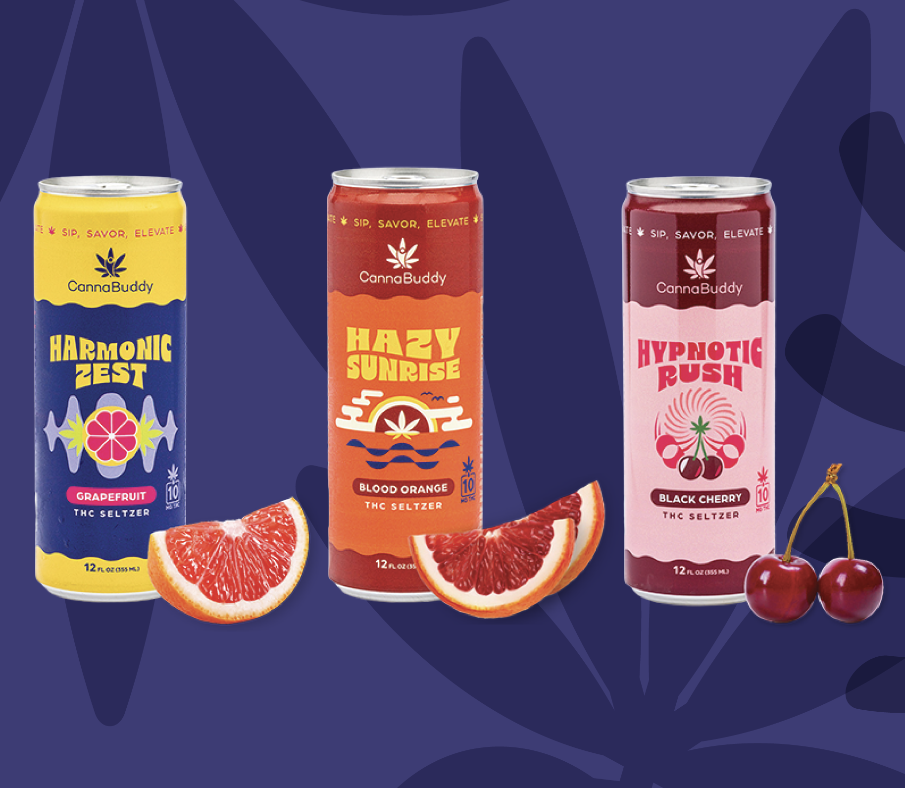 Product graphic for Sip Savor Elevate seltzers